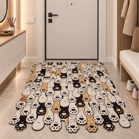 Коврик возле входной двери, водонепроницаемый, из ПВХ, 7 мм &mdash; Cute Paws
