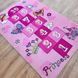 Дитячий килимок &ldquo;Princess Classics Pink&rdquo; &mdash; рожевий килим для дівчинки з класиками та принцесою, антиковзкий безворсовий килим Туреччина