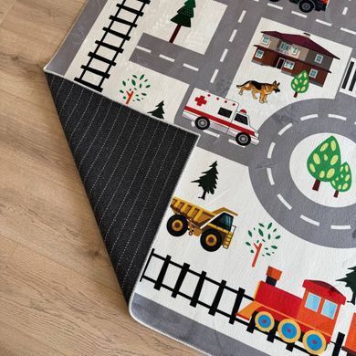 Дитячий килим на підлогу Bamboo Premium з дорогами &laquo;Світ пригод&raquo;