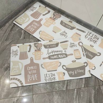 Комплект кухонних килимків &laquo;Home Kitchen Comfort&raquo; (2 шт) &mdash; Бежевий