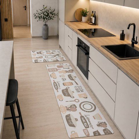 Комплект кухонних килимків &laquo;Home Kitchen Comfort&raquo; (2 шт) &mdash; Бежевий