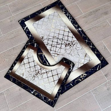 Комплект килимів для ванної 50x60 + 60x100 см (виріз під унітаз)
