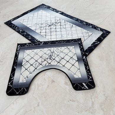 Килими килимів для ванної  50x60 + 60x100 см (виріз під унітаз)