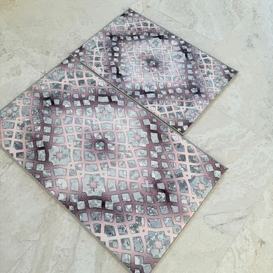 Комплект ковров для ванной Розовый  50x80 + 60x100 см