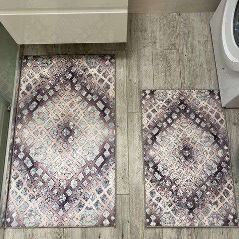 Комплект килимів для ванної 50x80 + 60x100 см