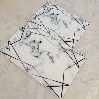 Комплект ковров для ванной СЕРЫЙ 50x80 + 60x100 см