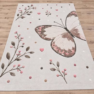 Дитячий килим Bamboo Premium &laquo;Пудровий метелик&raquo; 3D