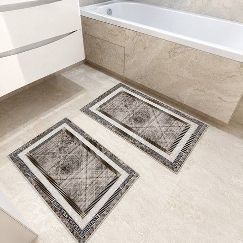 Комплект ковров для ванной 50x80 + 60x100 см