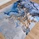 Дизайнерський безворсовий килим &laquo;Blue Gold Marble&raquo; &mdash; блакитно-синій із золотистими акцентами