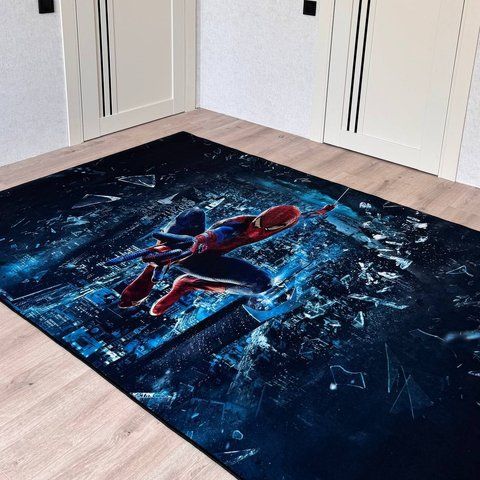 Дитячий безворсовий килим Spider-Man темний "Супергерой"