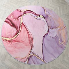 Безворсовий круглий килим PINK F, 160 см