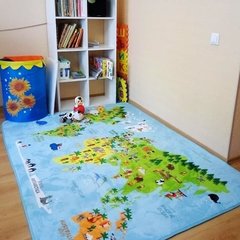 Дитячий плюшевий килим атлас 150х200 см