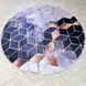 Безворсовый круглый ковер 3D Cubes