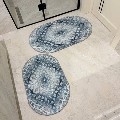 Комплект килимів для ванної 50x80 + 60x100 см