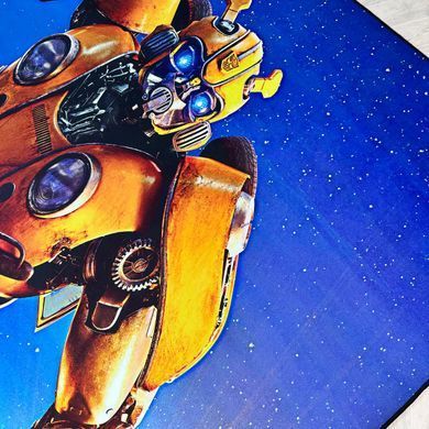 Яркий детский ковер Transformers с роботом Bumblebee, теплый паласик на пол для детской комнаты мальчика.