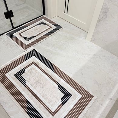 Комплект ковров для ванной 50x80 + 60x100 см