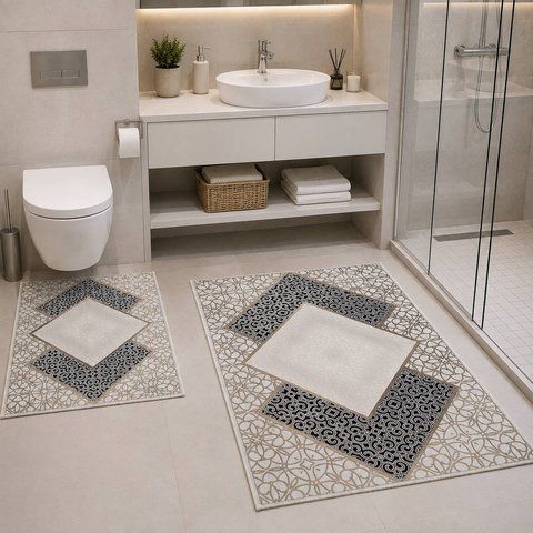 Комплект ковров для ванной 50x60 + 60x100 см