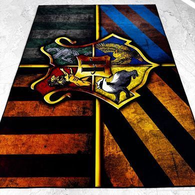 Стильный детский ковер Harry Potter Hogwarts для комнаты мальчика или девочки, теплый безворсовый ковер из микрофибры.