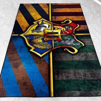 Стильний дитячий килим Harry Potter Hogwarts для кімнати хлопчика або дівчинки, теплий безворсовий килим з мікрофібри.