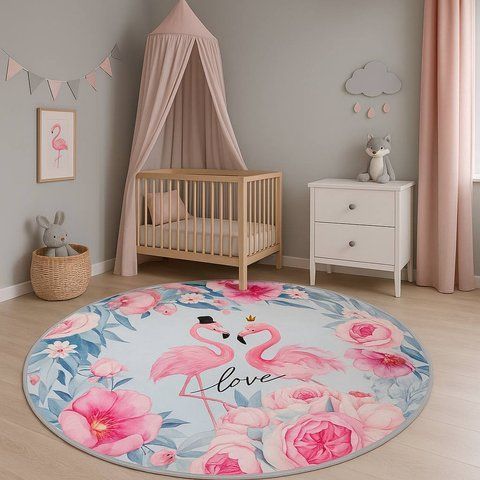 Ковер безворсовый круглыйFLAMINGO