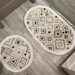 Комплект килимів для ванної 50x80 + 60x100 см
